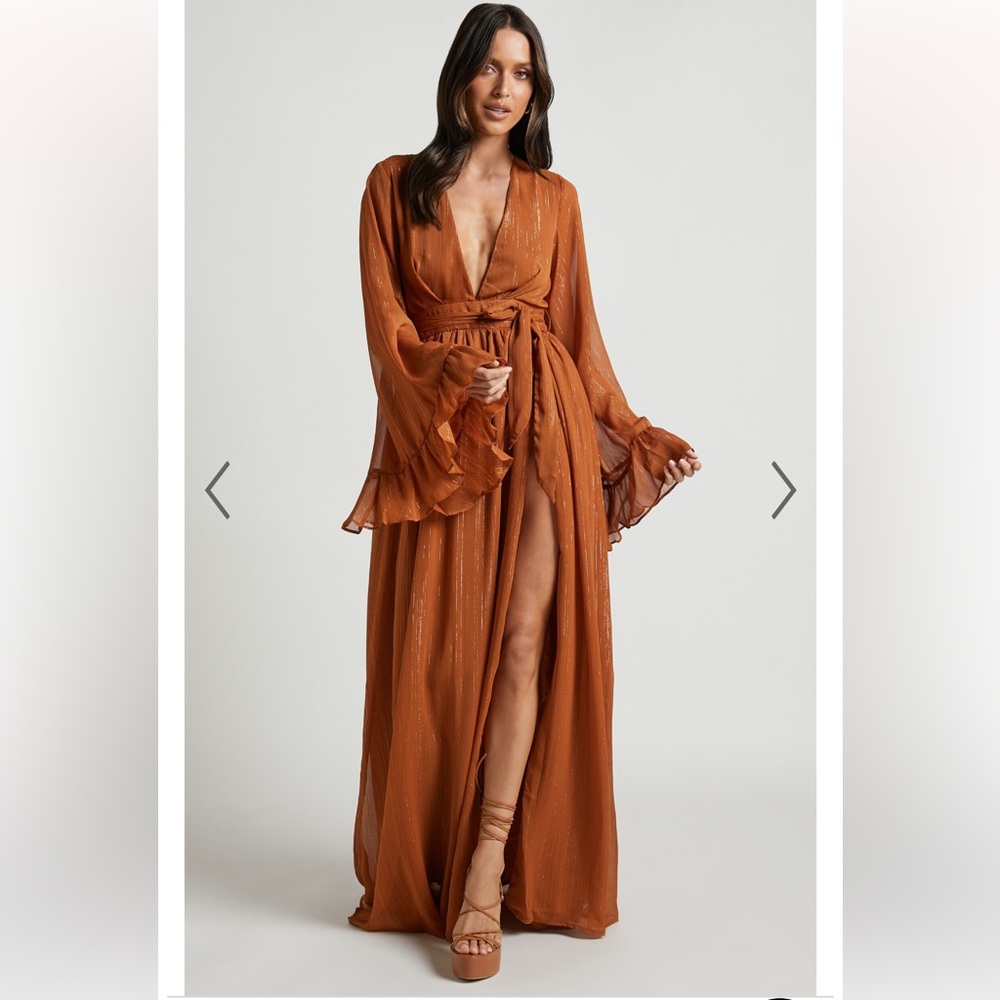 Showpo split plunge neck maxi